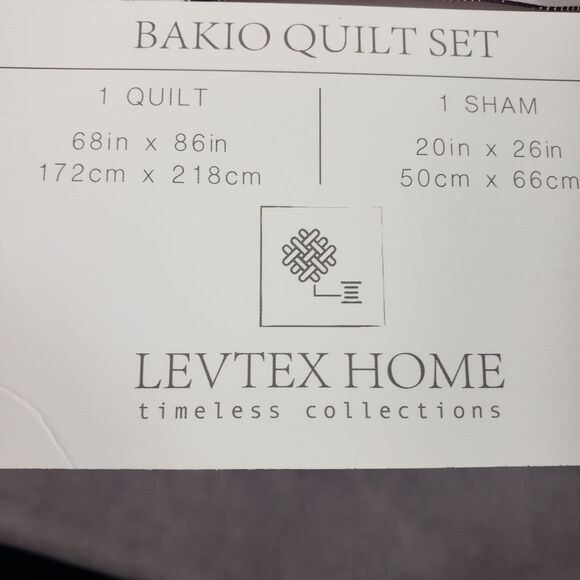 Levtex Home Bakio Quilt Set Twin Coastal Fish Pattern 68x86 Blue White Nautical - Picture 6 of 8